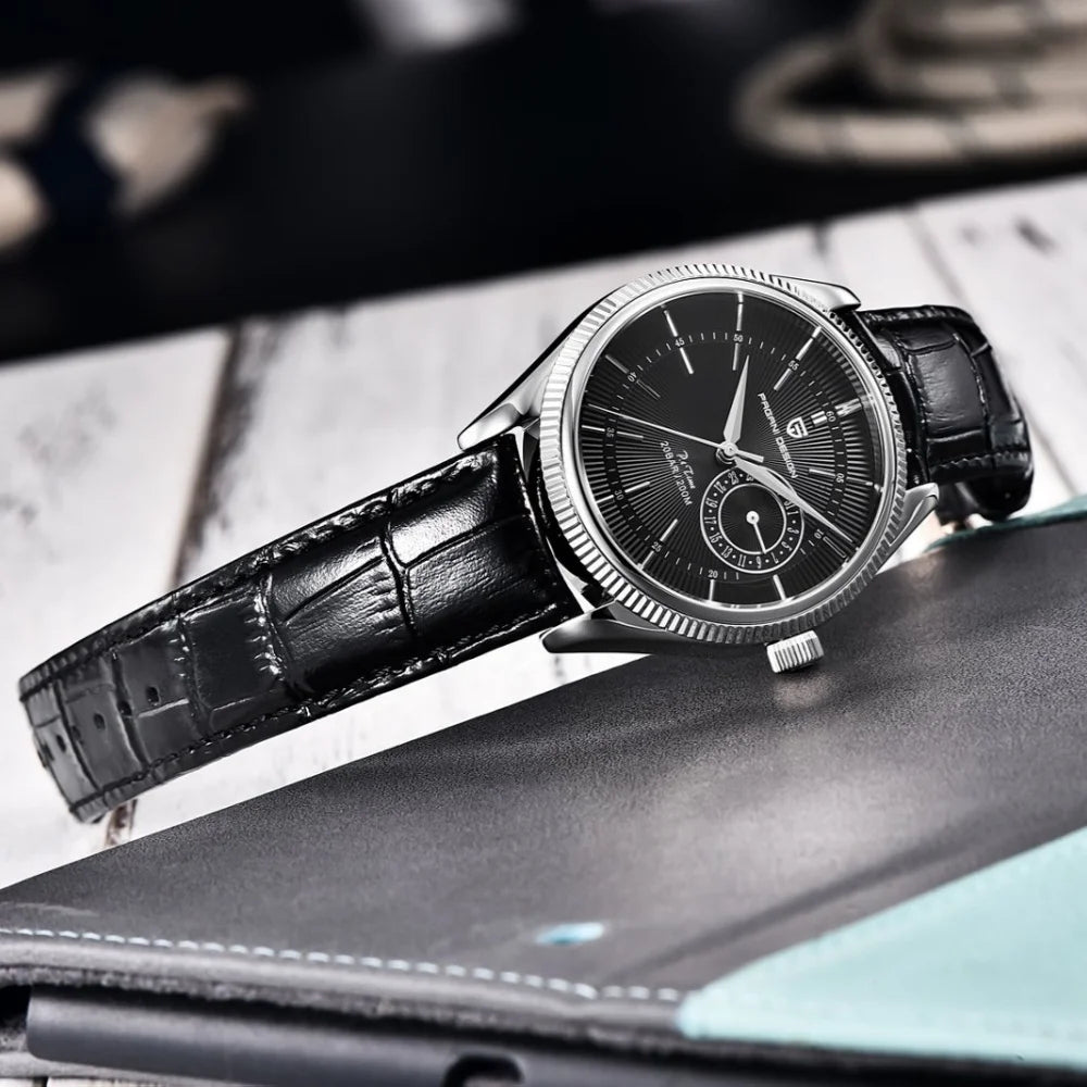 PAGANI Design PD1689 Men Quartz Watch Japan VH65 Movt Sapphire Glass Leather Strap 20Bar Waterproof Men Wristwatch Reloj Hombre