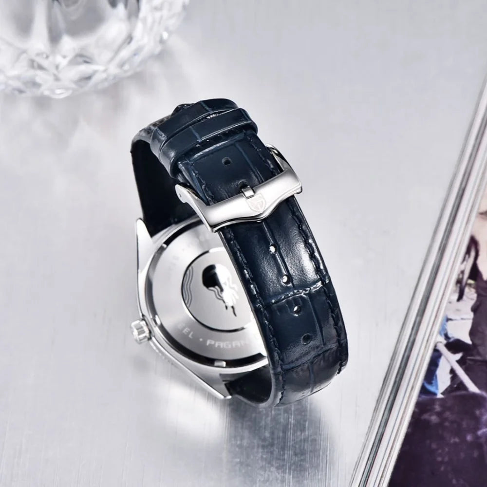 PAGANI Design PD1689 Men Quartz Watch Japan VH65 Movt Sapphire Glass Leather Strap 20Bar Waterproof Men Wristwatch Reloj Hombre