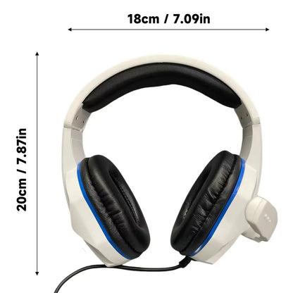 H4 Wired Gaming Headphones with Microphone, PS4 Computer Headset, Music Headphones with 3.5mm Jack, Online Course & Conference Audio Headphones