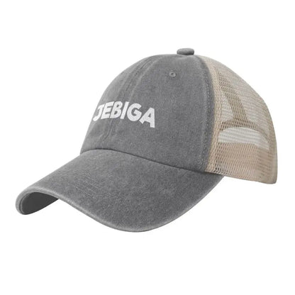 Jebiga Brate Print Vintage Mesh Baseball Cap Low Profile Trucker Hat for Men Breathable Cotton Summer Cool Hat Outdoor Ball Cap