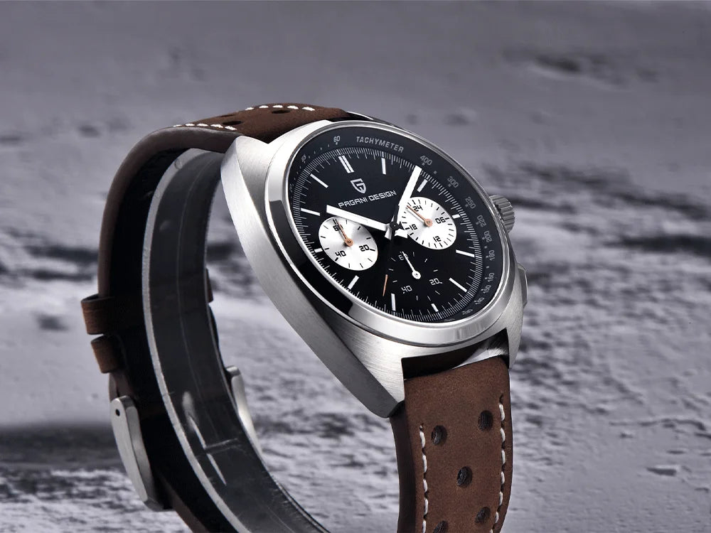 Pagani design2026fashion men's quartz watch top brand luxury sapphire VK63 men's chronograph all-steel diving relógios masculino