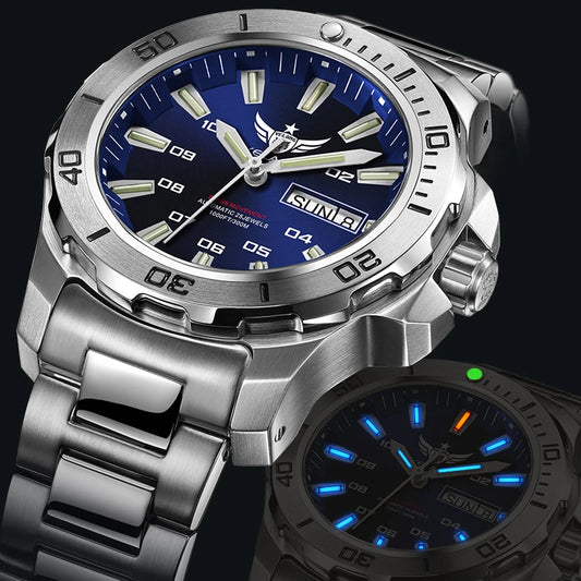 Yelang V5.1 Men's Watch 44mm Super Dive 300M Professional Waterproof SW220 Movement Luxury Automatic Mechanical Watch for men