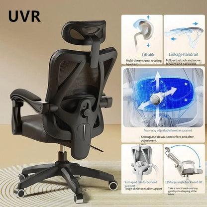 UVR Ergonomic Gaming Computer Chair Breathable Mesh Office Chair with Adjustable Armrest, Swivel Executive Desk Chair for Home Office & Work