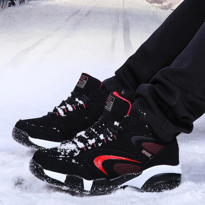 Men's Snow Boots Winter Warm Couple Casual Sneakers Fashion Leather Outdoor Sport Running Tenis Men Non-slip Big Size 48 Trainer