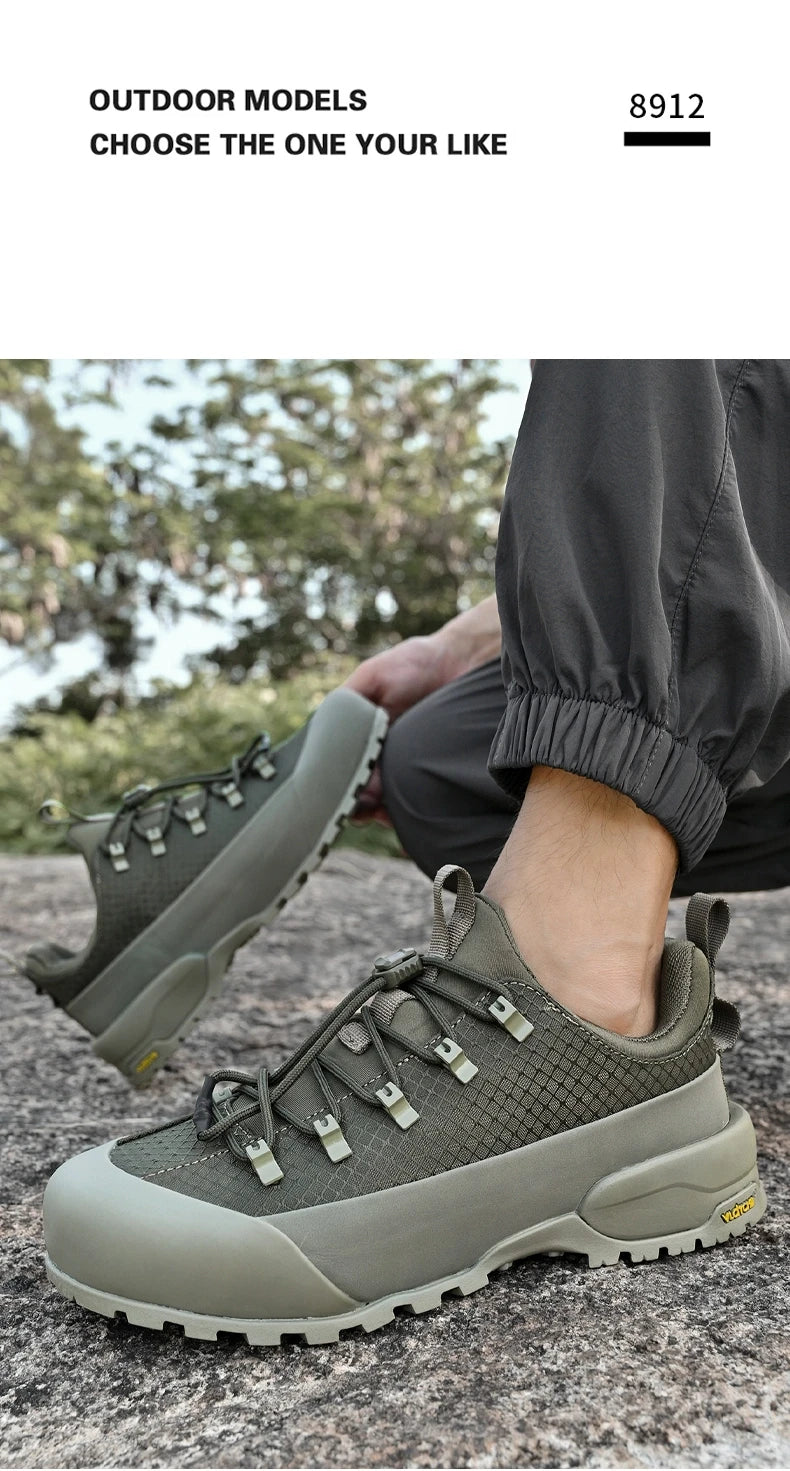 2025 New Hiking Shoes Non-Slip Grip Men's Spring Fall Outdoor Casual Sports Shoes Breathable Comfortable Durable Leisure Sneakers