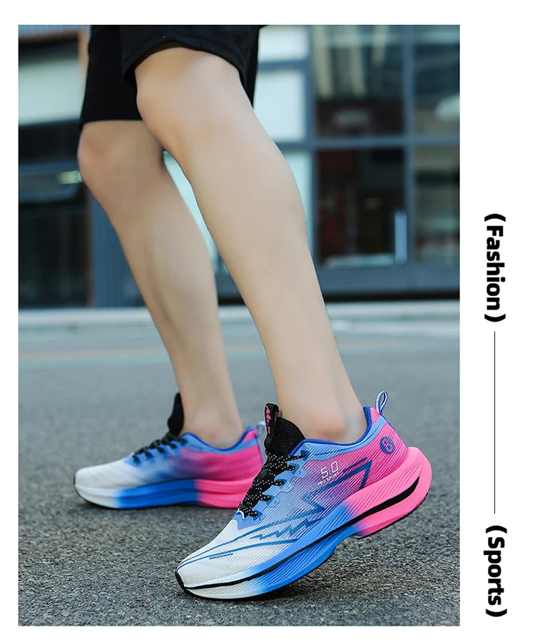 Brand Men Carbon Plate Running Shoes Soft Cushion Shock Absorbing Sports Shoes Unisex Sneakers Light Anti-Slip Training Shoes
