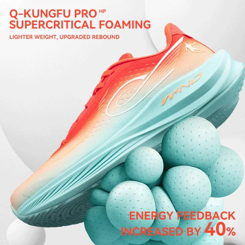 QIAODAN WIND 3TR Men's Marathon Running Shoes 2026 Thick Sole Cushioning Sport Shoes Male Gym Lightweight Sneakers QDB023252297