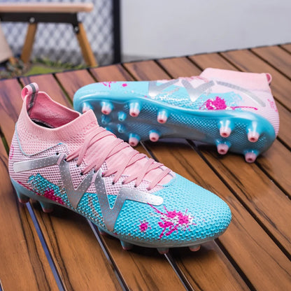 Men Non-slip Football Boots Unisex Professional Soccer Shoes Sports New Cleats Drop Shipping Ultralight Breathable Futsal