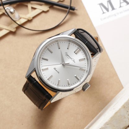【Tempo de escape】Relógio de quartzo com caixa de 40 mm, VH31, ponteiros com tratamento térmico
