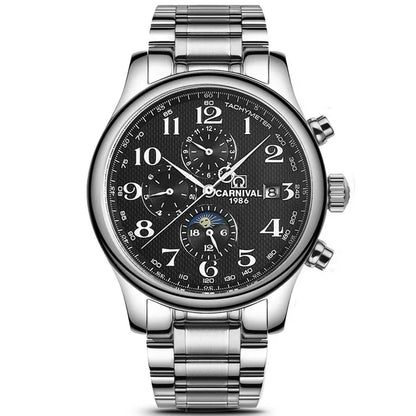 Reloj mecánico automático para hombre en acero inoxidable Case Shape: Redondo Case
