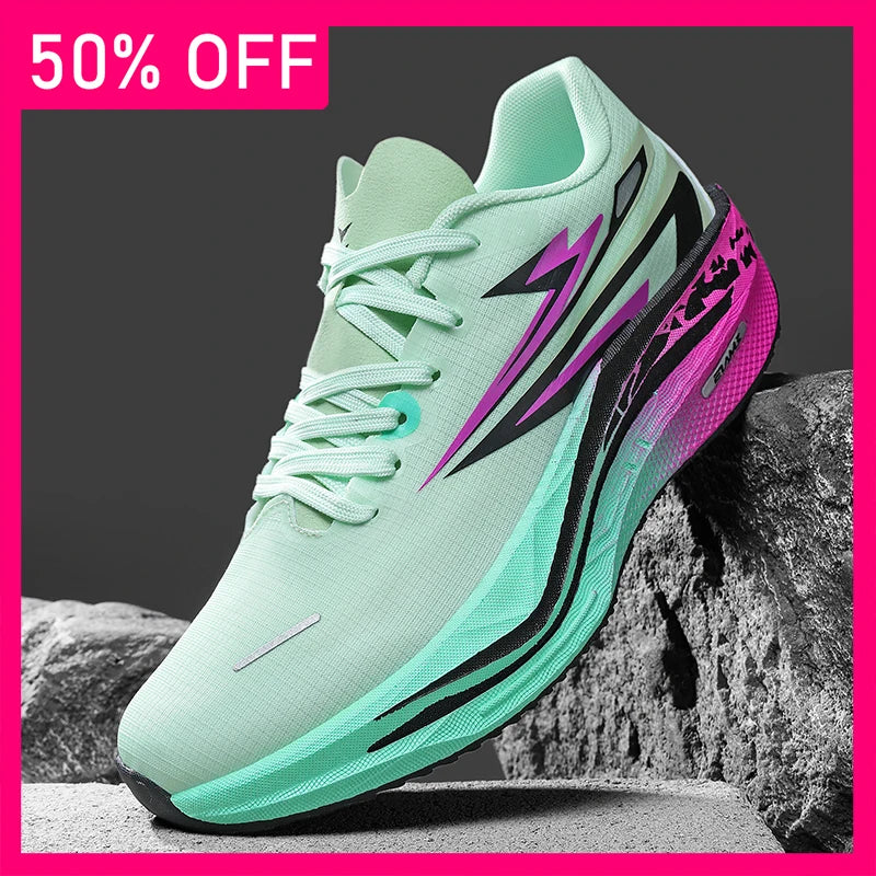 Unisex Sports Shoes Fashionable Lace Up Running Shock-absorbing Anti Slip Rebound Training Shoes 2026 New Outdoor Fitness Shoes