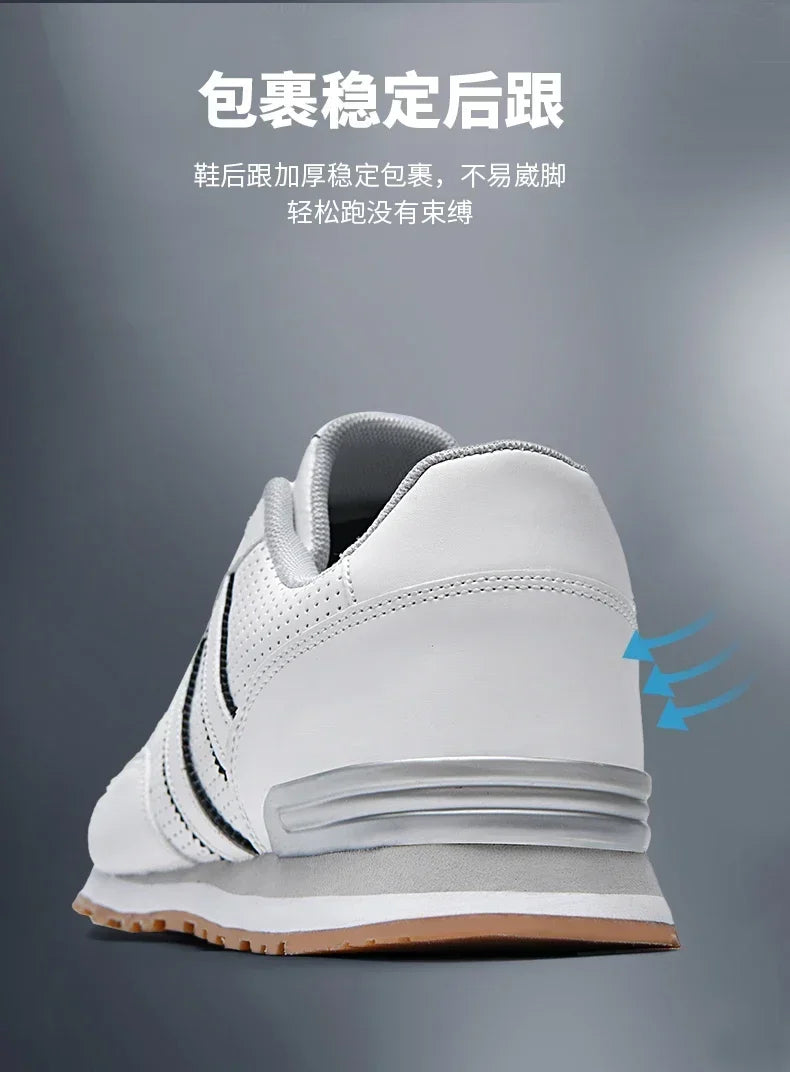 Autumn Sports Shoes Men's Flat Running White Durable Classic Casual Shoes Low Cut Trendy  Fashionable Hiking and Walking Shoes