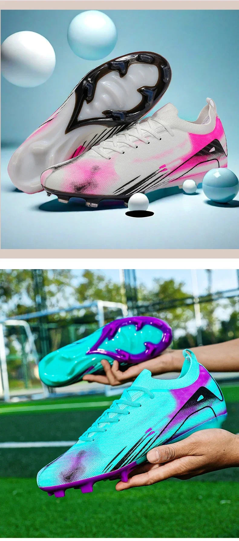 Men's New Non-Slip Soccer Shoes Training FG Top Quality Sneakers Football Boots Cleats Wholesale Drop Shipping Unisex Adult