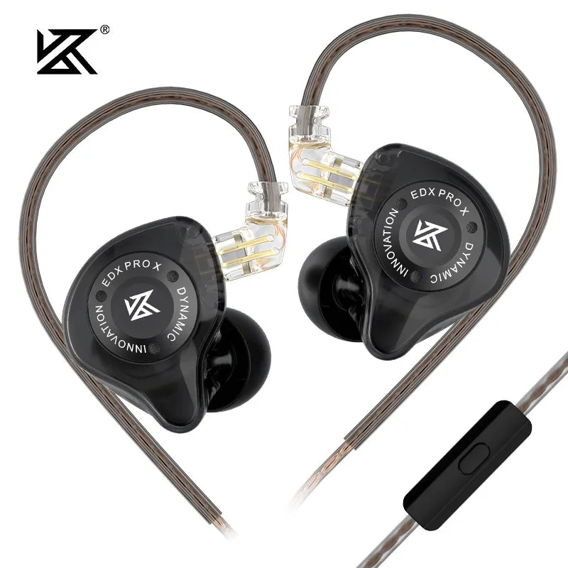 KZ EDX PRO X Wired Earphones HiFi Stereo Bass Earbuds with Detachable Cable, Gaming Sport In-Ear Headphones with Noise Isolation