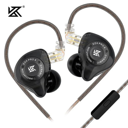 KZ EDX PRO X Wired Earphones HiFi Stereo Bass Earbuds with Detachable Cable, Gaming Sport In-Ear Headphones with Noise Isolation