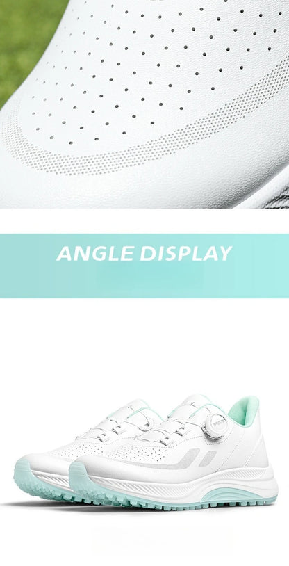 PGM Women Golf Shoes Summer Breathable Knob Shoelaces Height Increase Anti Slip Korean Outdoor Sports Sneakers XZ417