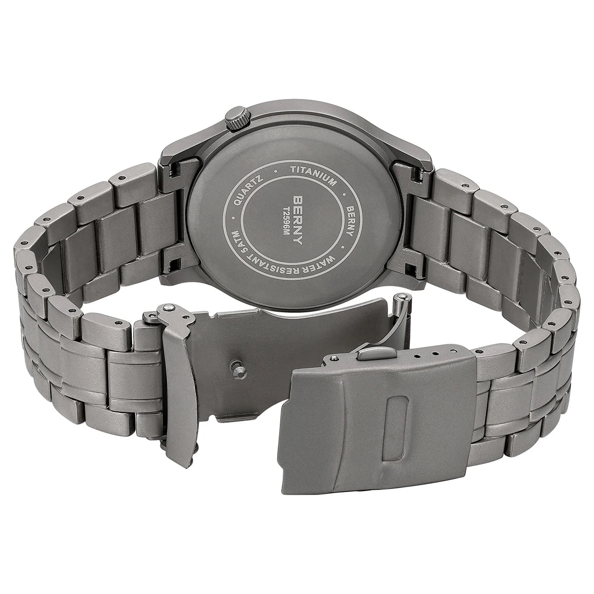 BERNY Titanium Watches for Men Classic Mens Field Watch Easy Read Outdoor Quartz Wristwatch Super Luminous Sapphire 5ATM