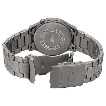 BERNY Titanium Watches for Men Classic Mens Field Watch Easy Read Outdoor Quartz Wristwatch Super Luminous Sapphire 5ATM