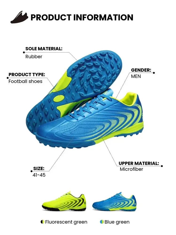 Baasploa Men Football Shoes New Arrival Comfort Lightweight Turf Training Soccer Shoes Professional Male Soft Sneakers Non-Slip