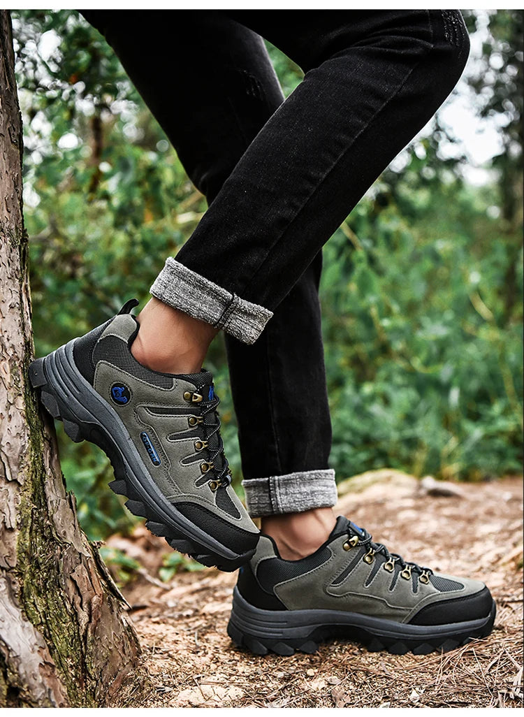 Winter Casual Shoes Men Leather Comfortable Walkng Shoes Autumn Classic Outdoor Sneakers Women High Top Hiking Sneakers Lace Up