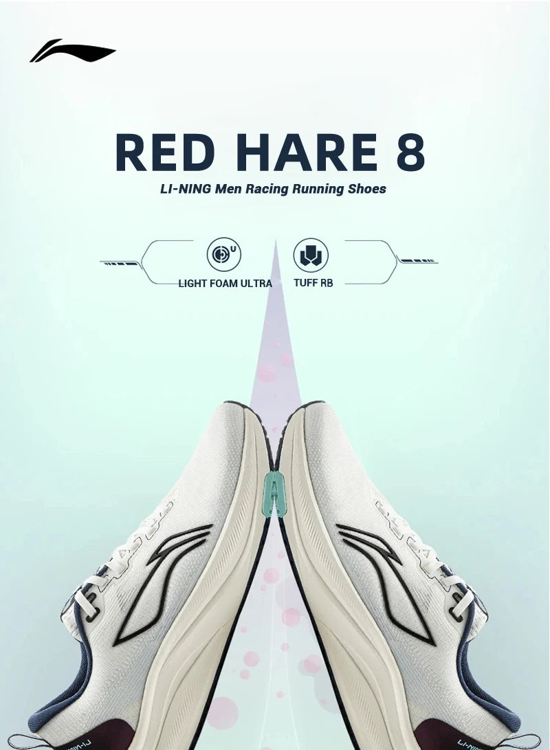 Pánské závodní běžecké boty Li-Ning RED HARE 8 LIGHT FOAM ULTRA, reflexní tlumené stabilní boty, lehké tenisky LiNing ARPV001