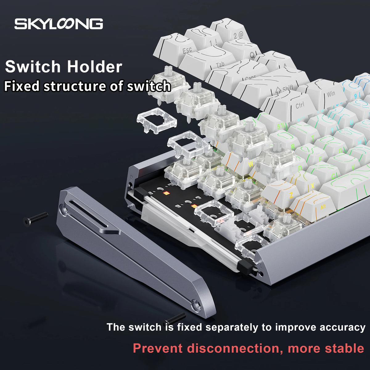 SKYLOONG GK61/GK68 HE Magnetic Keyboard Aluminum Case 8000hz RT0.01mm Rapid Trigger PBT Keycap RGB Backlit Wired Gaming Keyboard