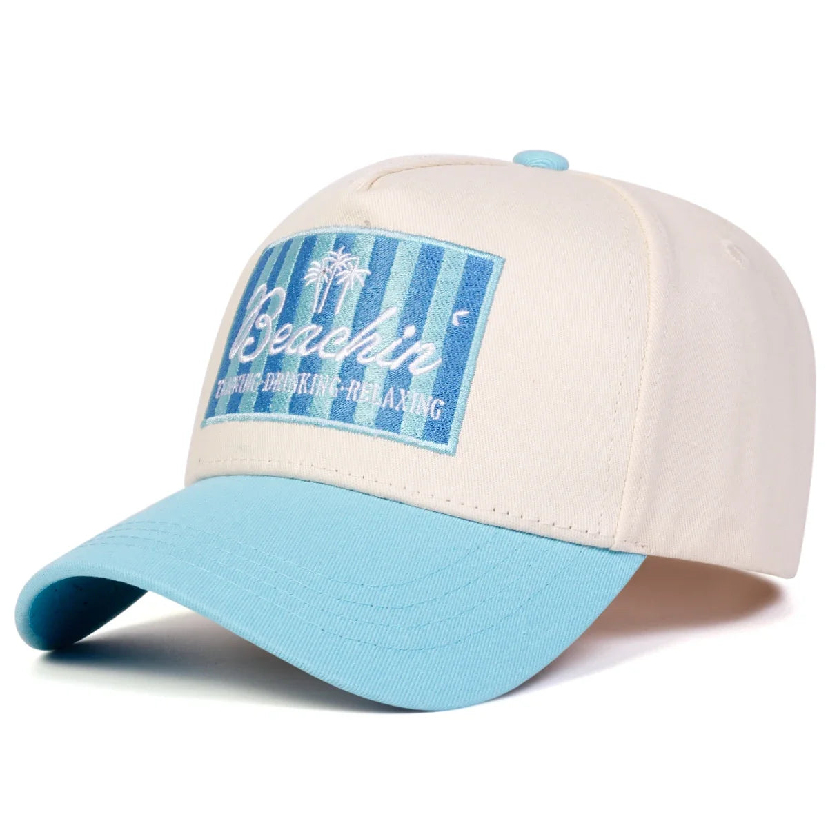 Unisex BEACHIN Letter Embroidery Baseball Caps Spring Autumn Outdoor Adjustable Casual Hats Sunscreen Hat Sports Cap