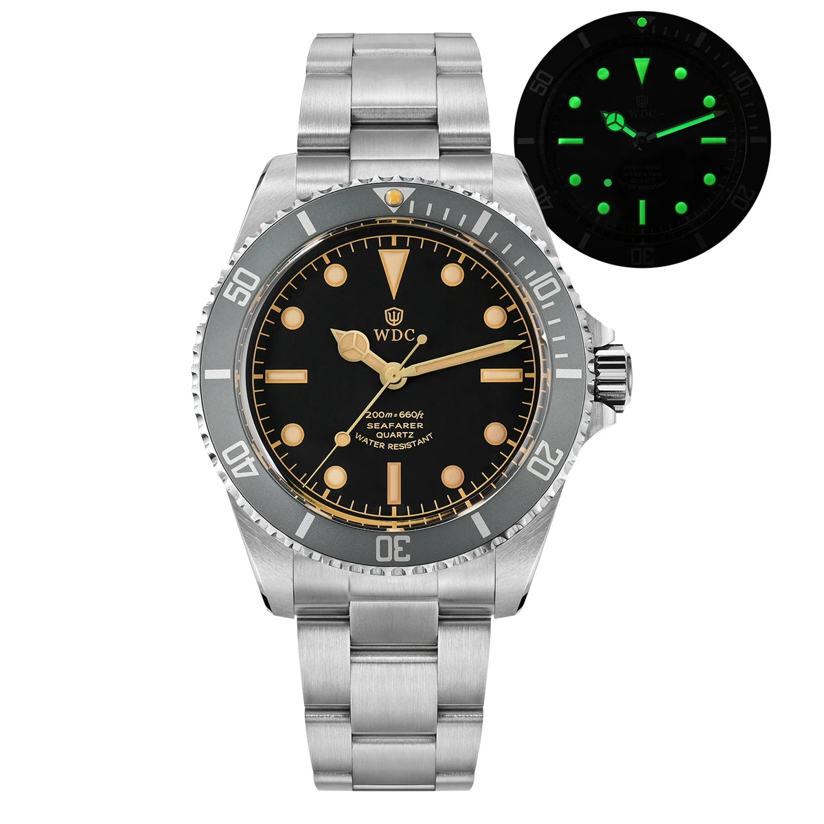 Watchdives WD5513Q Watch VH31 Sweep Second Movement Stainless Steel Sapphire Crystal Business Wristwatch Vintage Watches