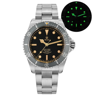 Watchdives WD5513Q Watch VH31 Sweep Second Movement Stainless Steel Sapphire Crystal Business Wristwatch Vintage Watches