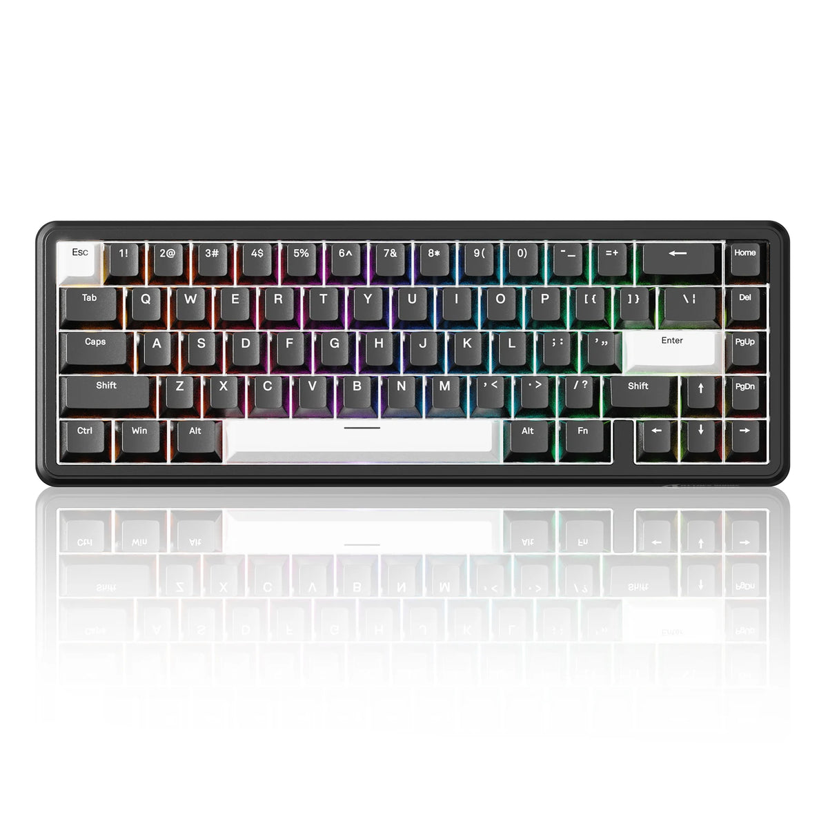 ATTACK SHARK X65 HE Magnetic Switch Rapid Trigger Keyboard, 65% Wired Gaming Keyboard with 8000Hz Polling Rate, Hall Effect RGB Mechanical Keyboard