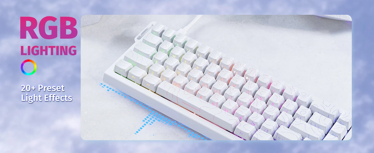 ATTACK SHARK X68 HE Rapid Trigger Mechanical Gaming Keyboard 60% Wired Hall Effect Keyboard with Adjustable Actuation, 8KHz Polling Rate & RGB Backlit
