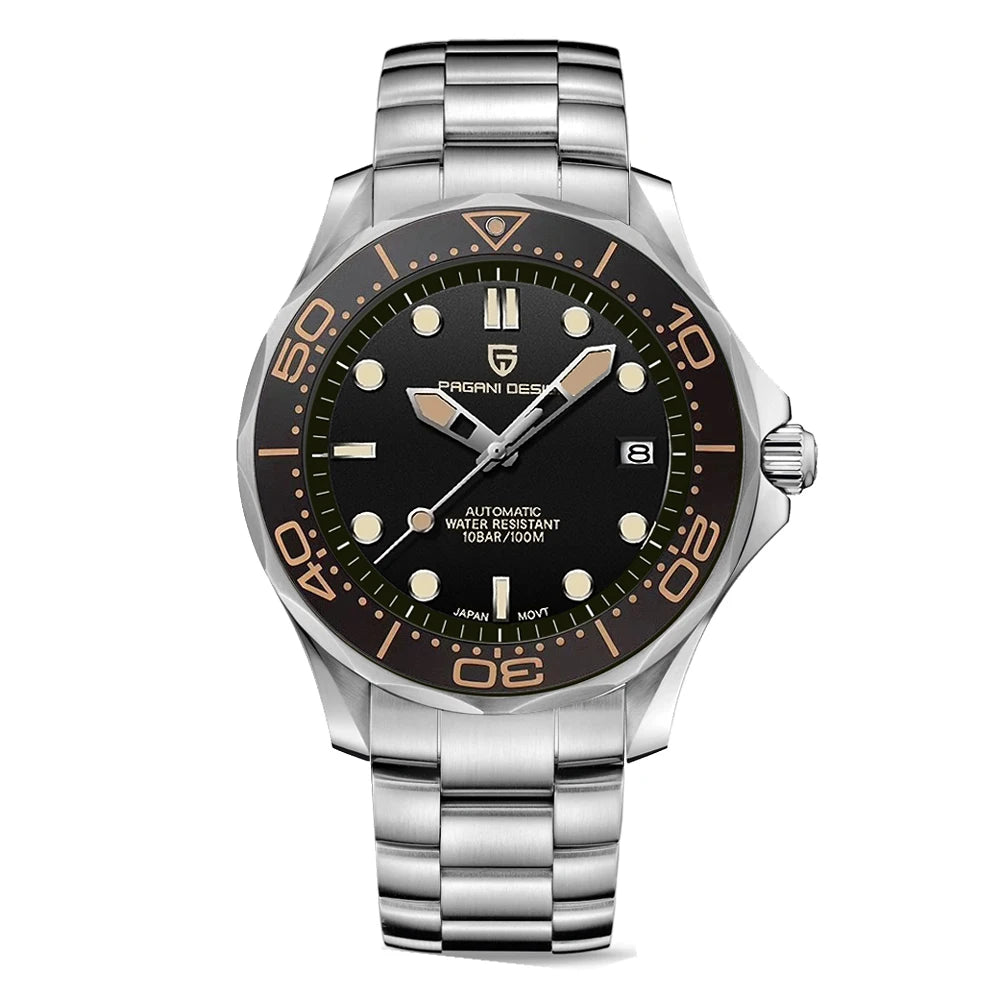 PAGANI DESIGN Men Watches 2026 New 007 Retro Luxury Automatic Watch For Men Mechanical Wristwatch Men Stainless steel Waterproof