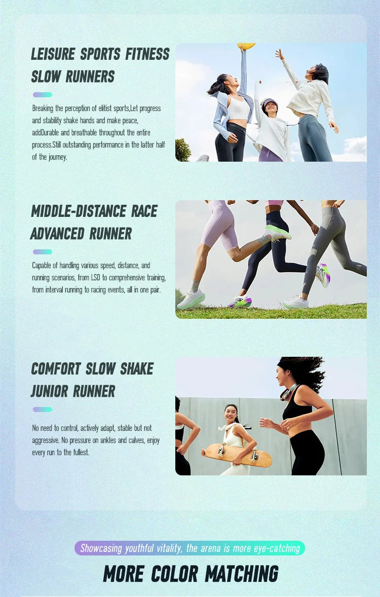 IRUNSVAN Carbon Fiber Sneakers Beginner/Advanced Running Shoes Breathable and Comfortable Thick Bottom Training Shoes unisex 130