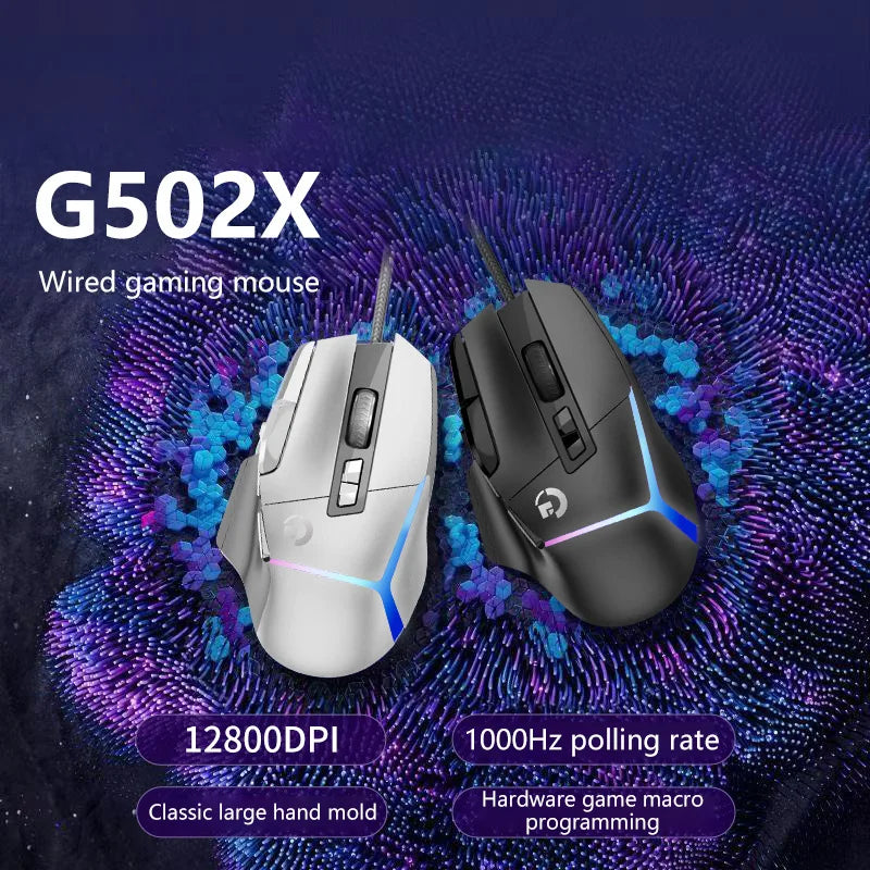 Wireless Gaming Mouse Bluetooth Rechargeable RGB Gaming Mouse with Optical Sensor, Programmable Wireless Gaming Mouse for Windows, Wired & Tri-Mode