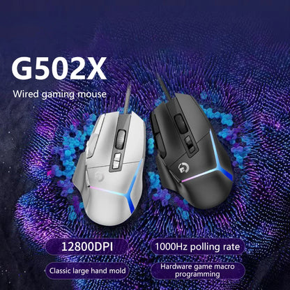Wireless Gaming Mouse Bluetooth Rechargeable RGB Gaming Mouse with Optical Sensor, Programmable Wireless Gaming Mouse for Windows, Wired & Tri-Mode