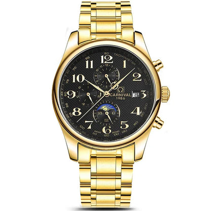 Reloj mecánico automático para hombre en acero inoxidable Case Shape: Redondo Case