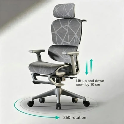 Ergonomic Office Chair Adjustable Recliner Gaming Computer Chair with Lumbar Support, 360° Swivel Wheels, Comfortable Executive Desk Chair