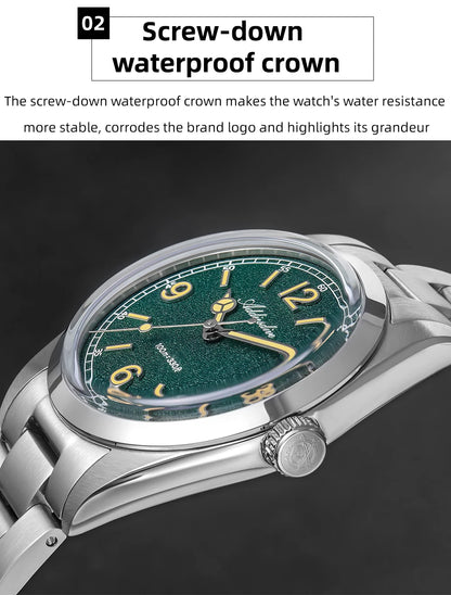 ADDIESDIVE 36mm Hot Sale Men's Watch AD2518 Bubble Mirror Glass 316L Stainless Steel Reloj Hombre 100m Waterproof Quartz Watches