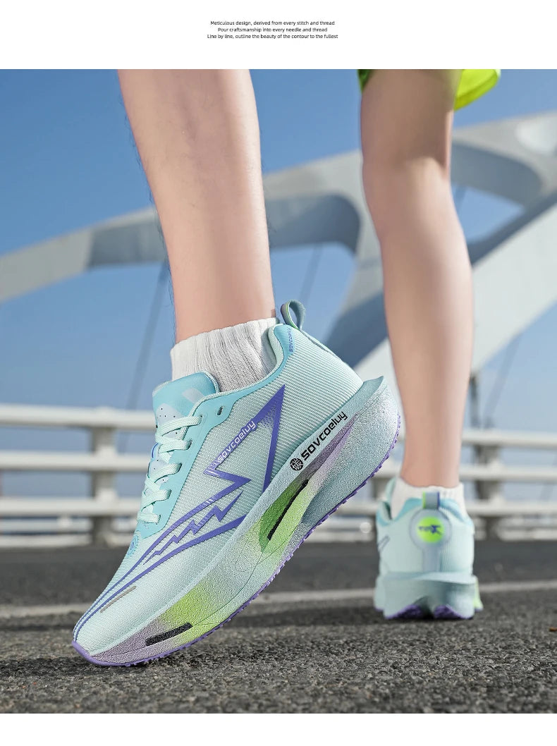2026 Running Shoes Carbon Board Marathon Men Sports Breathable Lightweight Women's Comfy Athletic Antiskid Sneakers Casual New