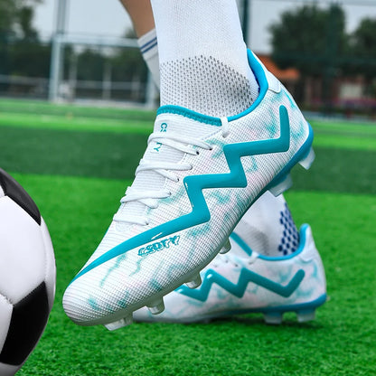 Mens Football Shoes Anti Slip Wear-resistant Grass Contest Training Youth Football Boots Light Five-a-side Soccer Shoes for Man