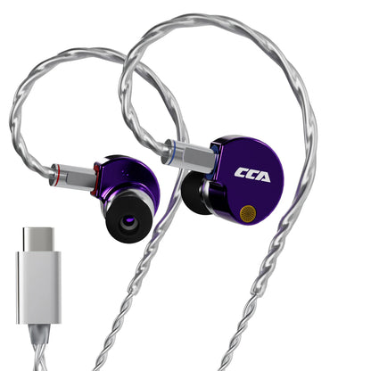 CCA Phoenix HiFi Earphones Dynamic Drive LCP Diaphragm Earphones Noise Cancelling Replaceable 2PIN Cable Gaming Wired Earphone