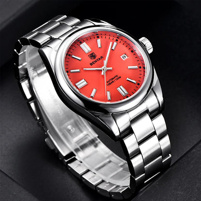 BENYAR New BY-5185M Luxury Automatic Watch 10Bar Waterproof Stainless Steel Men's Mechanical Watch Men's Sports Watch