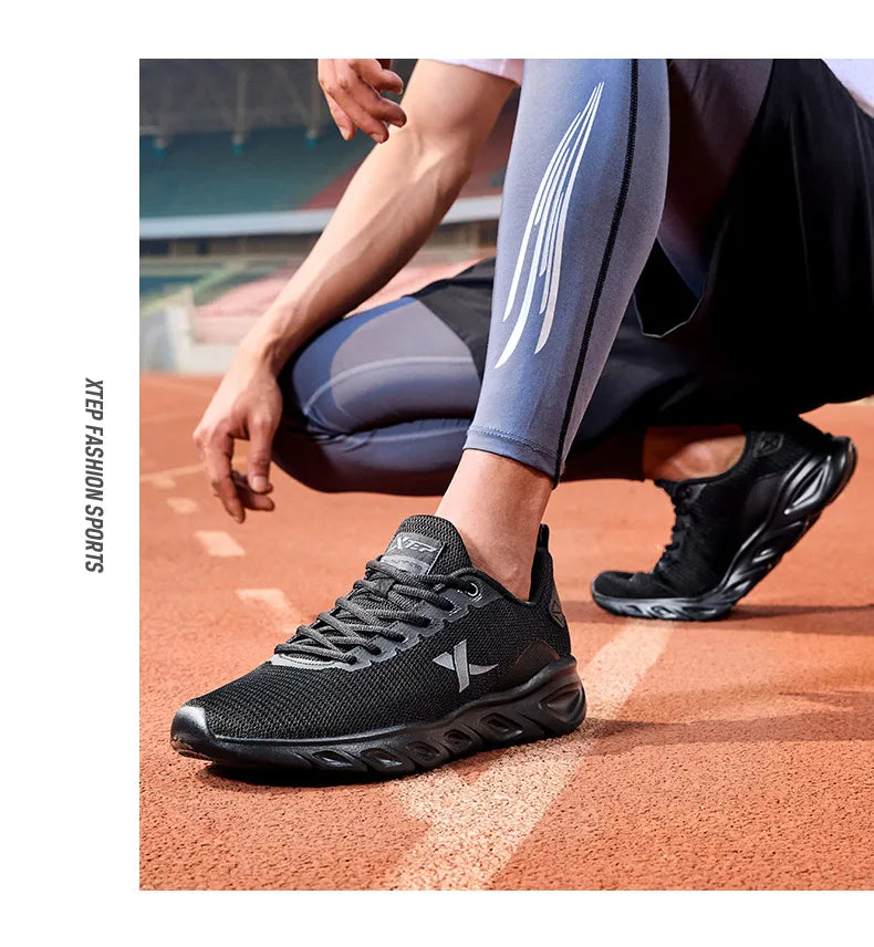 Xtep Running Shoes for Men 2025 Spring Sweat-Absorbing Sports Shoes Wear-Resistant Stability Sporty Sports Sneakers 880119115131
