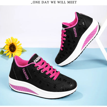 Women Sneakers Fashion Women Vulcanized Shoes High Quality Flats Shoes for Women Walking Platform Plus Size Zapatillas Mujer