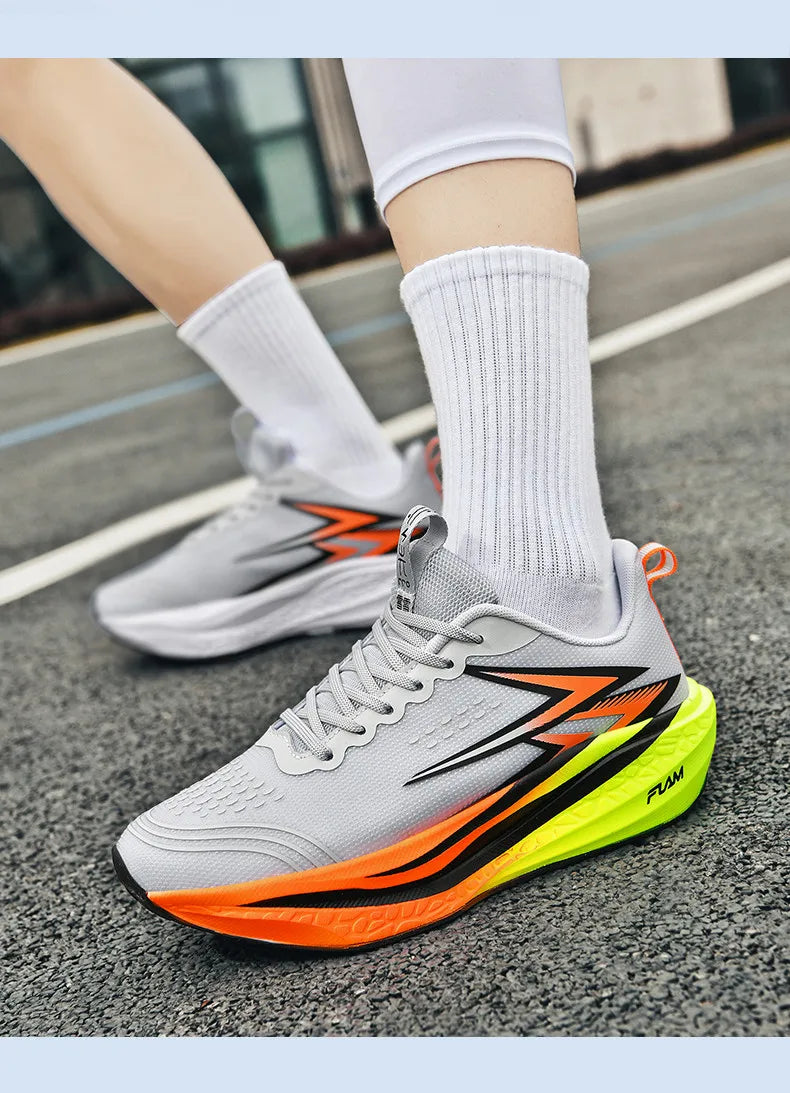Men Running Shoes Speciality Marathon Sports Shoes Breathable Lightweight Carbon Board Women's Trend Athletic Sneakers Women