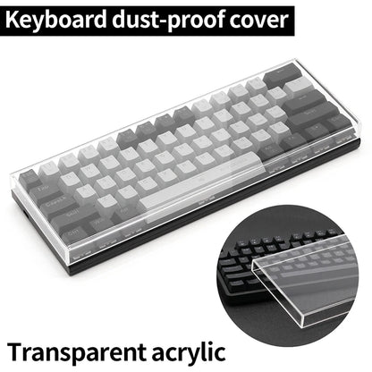 Acrylic Keyboard Clear Protector Case for Mechanical Keyboard, Transparent Keyboard Dust Cover for 60/61/64/96/98/104/108 Key Keyboards & Mouse