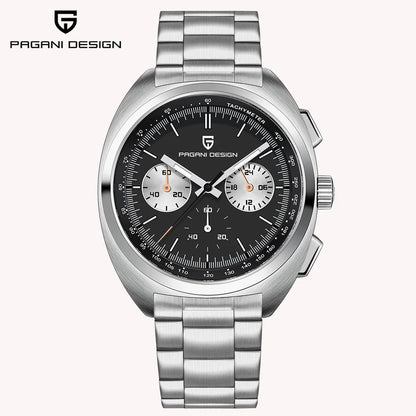 Pagani design2026fashion men's quartz watch top brand luxury sapphire VK63 men's chronograph all-steel diving relógios masculino