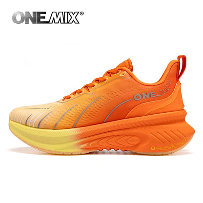 ONEMIX nové tlumicí běžecké boty pro muže, vhodné pro těžší běžce, šněrovací sportovní dámské neklouzavé outdoorové atletické pánské tenisky
