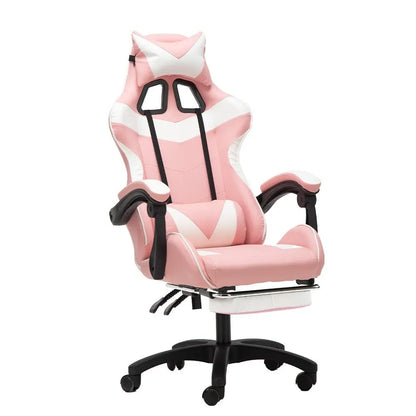 Gaming Chair Ergonomic Cat Ear Gaming Chair with Adjustable Armrests, Reclining Office Chair, Height Adjustable Computer Chair with Pillows