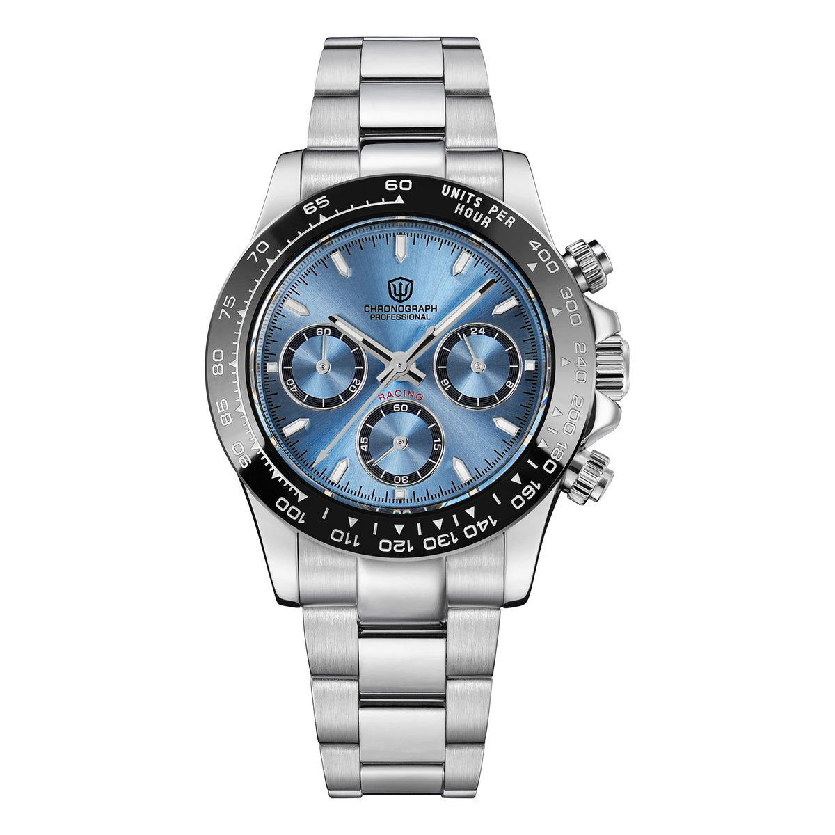 Watchdives WD16500 V2 Men Watch VK63 Quartz Movement Chronograph Wristwatch Stainless Steel Sapphire Crystal Luminous  Watches